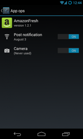 Privacy Guard 2.0 - Übersicht der Berechtigungen einer App (Bild: Cyanogenmod)